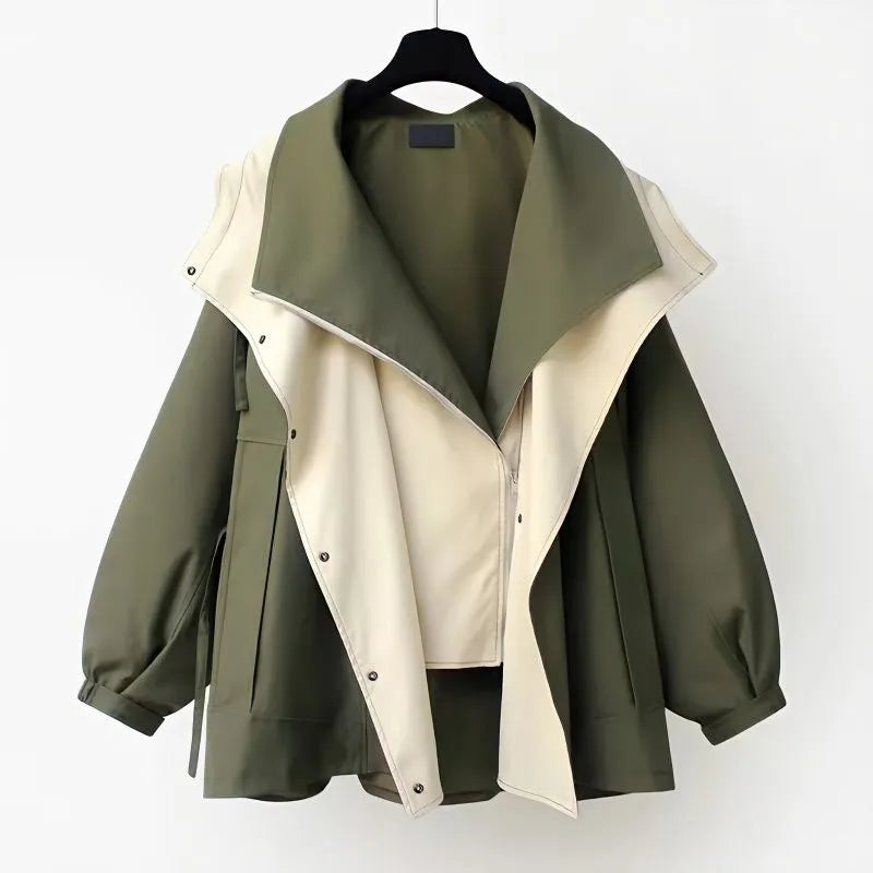 Çift Renk Oversize Ceket