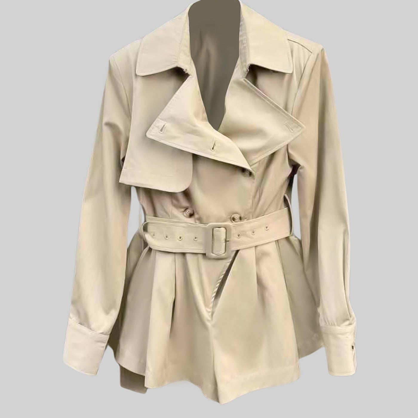 Yaka Detaylı Trençkot