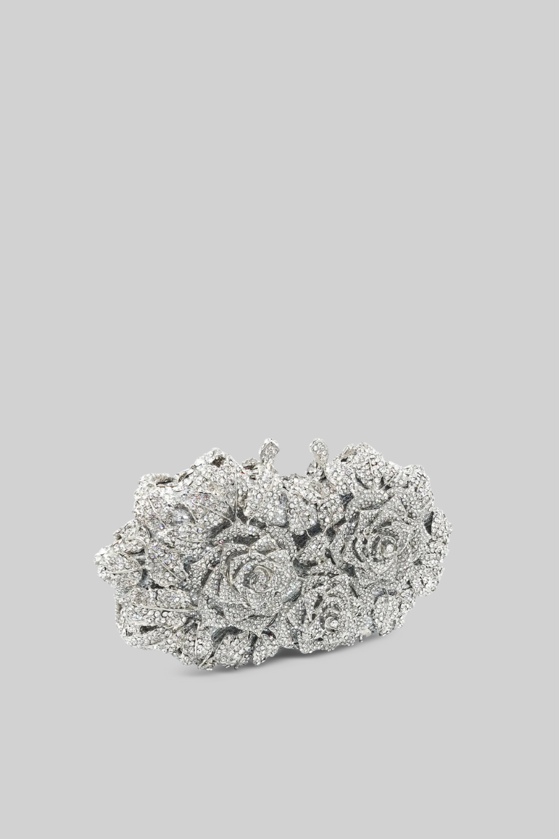 Kristal süslemeli Clutch Çanta