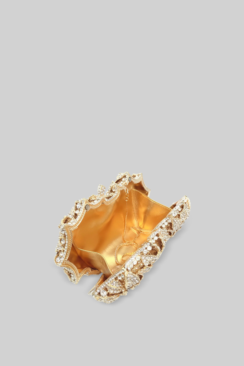 Kristal süslemeli Clutch Çanta