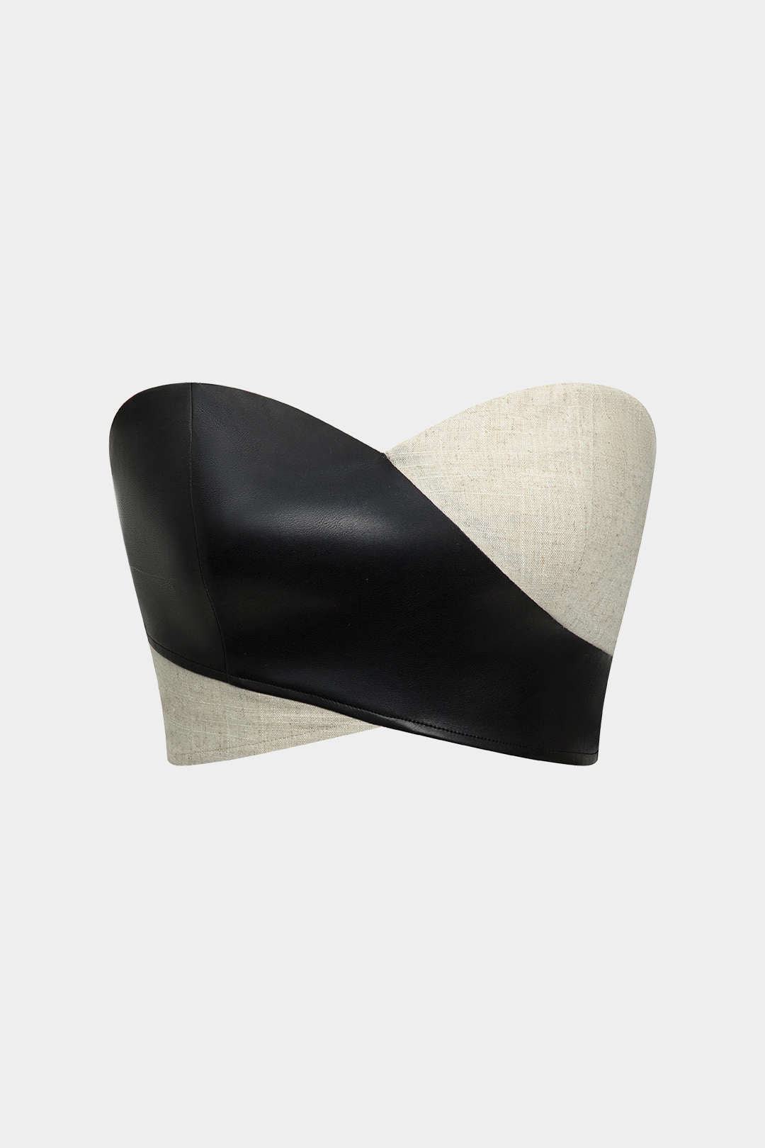 Kontrast Fermuarlı Tube Top