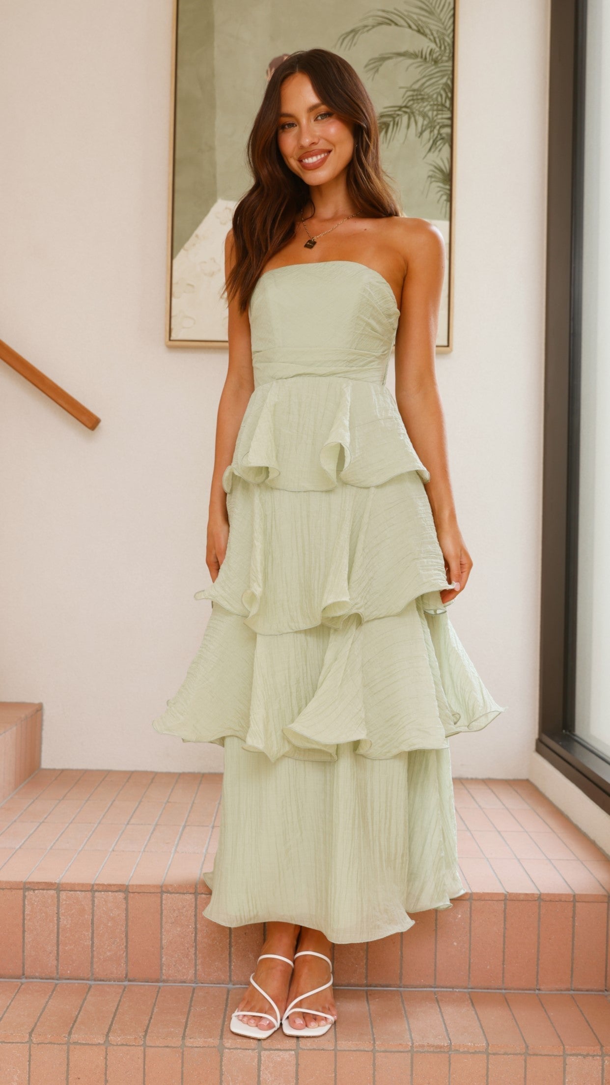 Lanica Maxi Elbise - Adaçayı