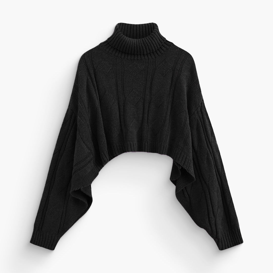 Basic Solid Knit Mock Kazak