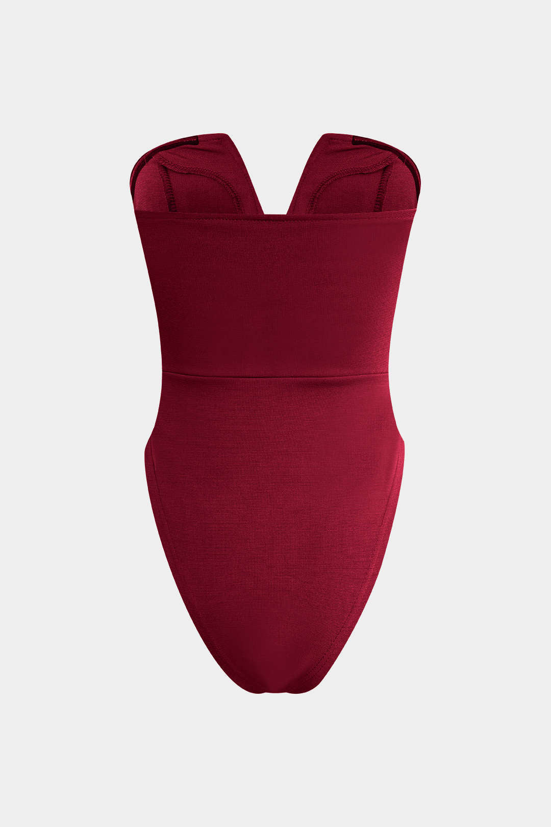 Basic V Yaka Straplez Bodysuit