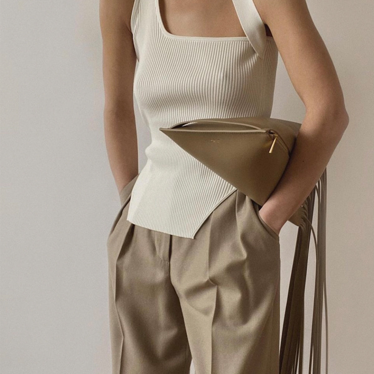 Asimetrik Halter Rib Yelek