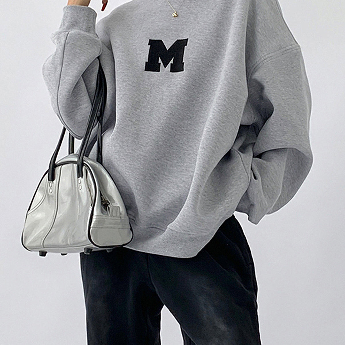 Minimalizm Büyük Erkek Çocuk Sweat