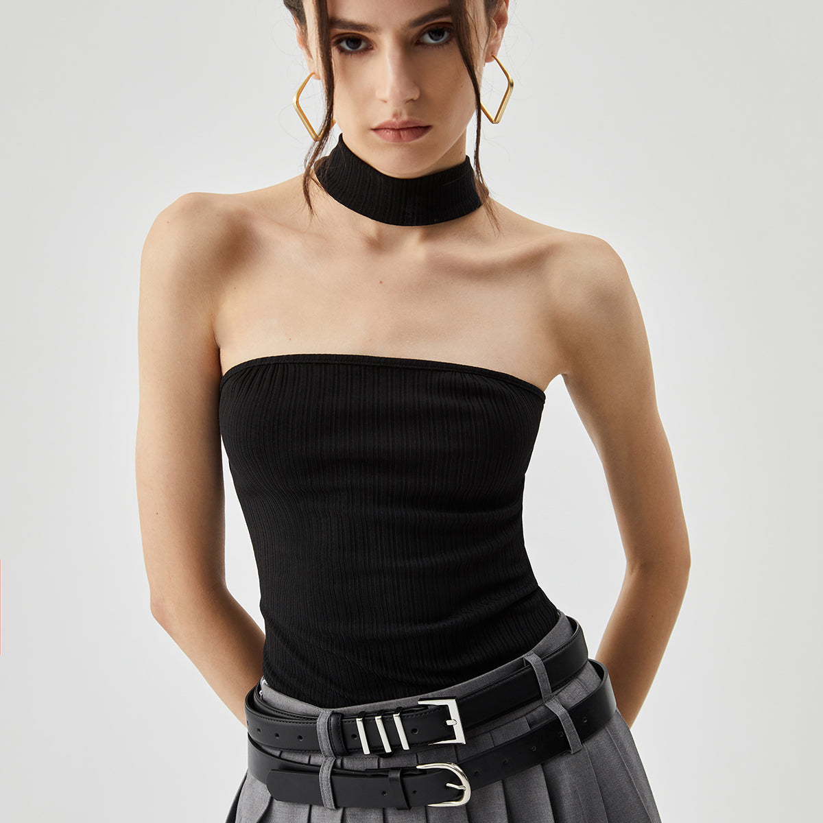 Slinky Solid Halter Üst