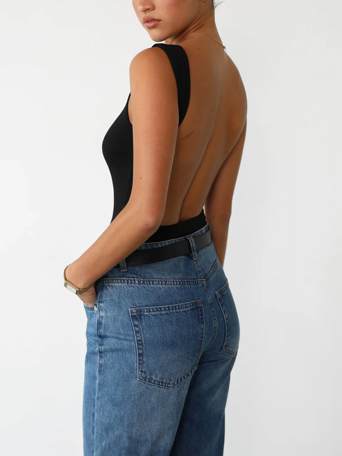 Slinky Açık Sırtlı Kolsuz Body