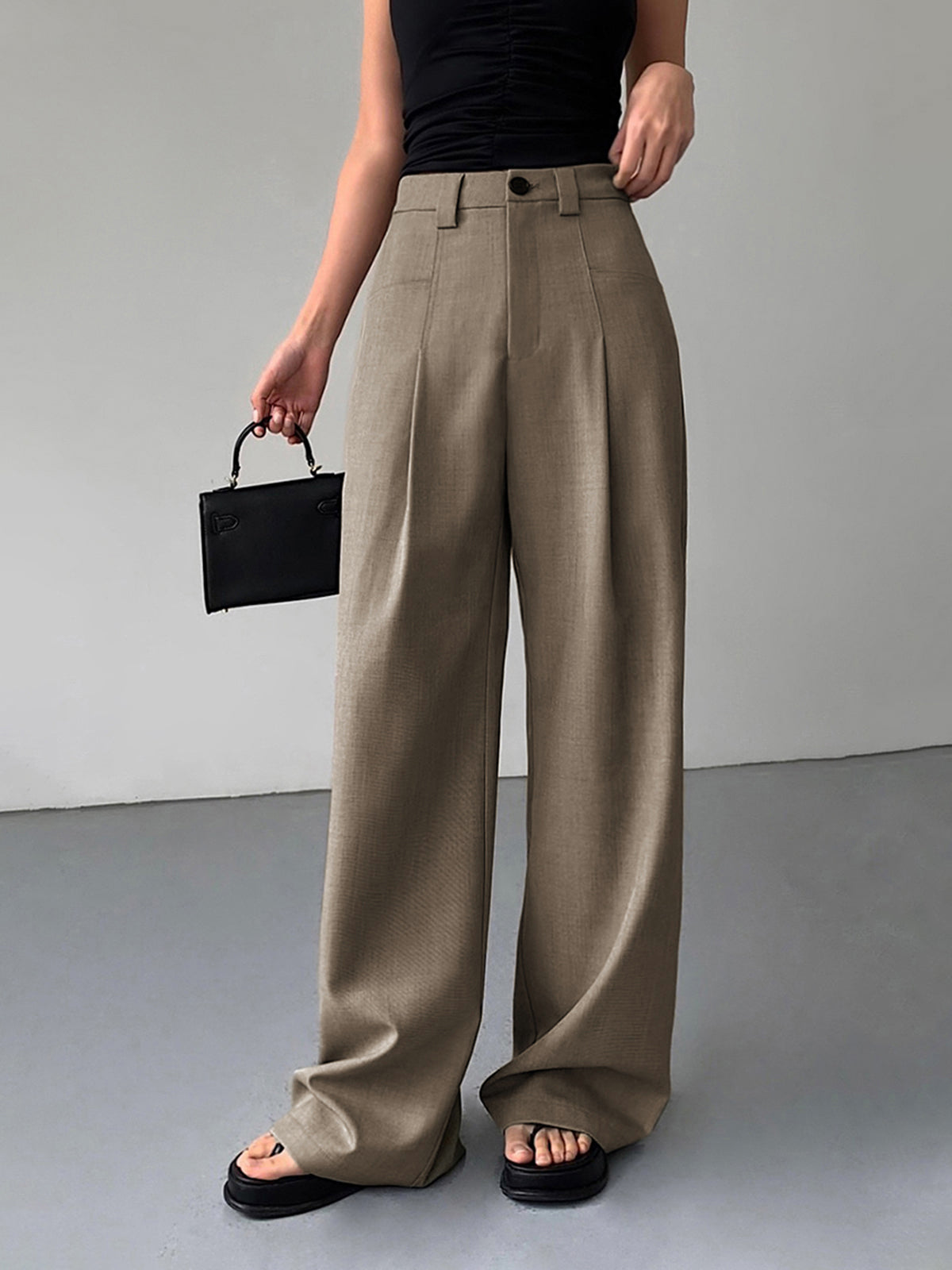 Divine Plise Geniş Paça Pantolon