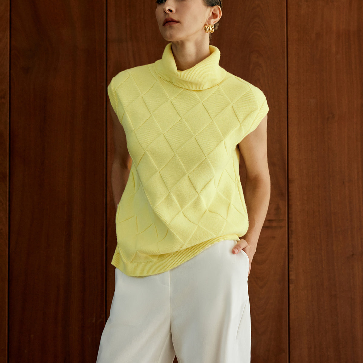 Turtleneck Elmas Kazak Yelek