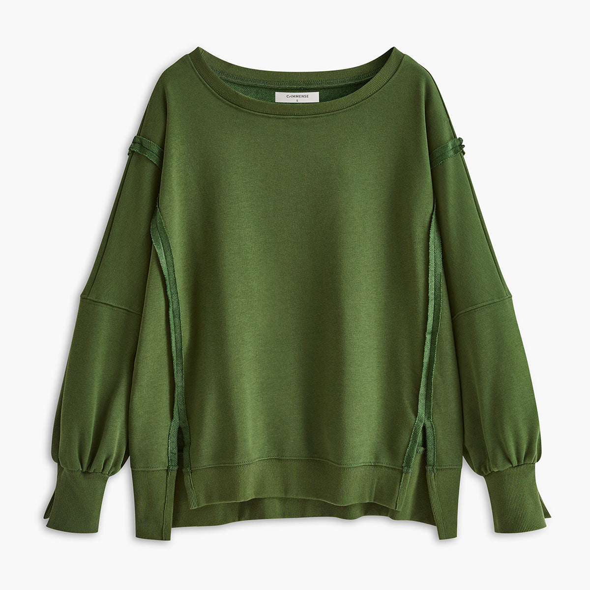 Düz Pamuklu Yırtık Sweat
