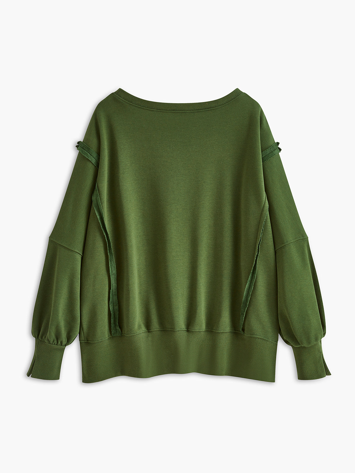 Düz Pamuklu Yırtık Sweat