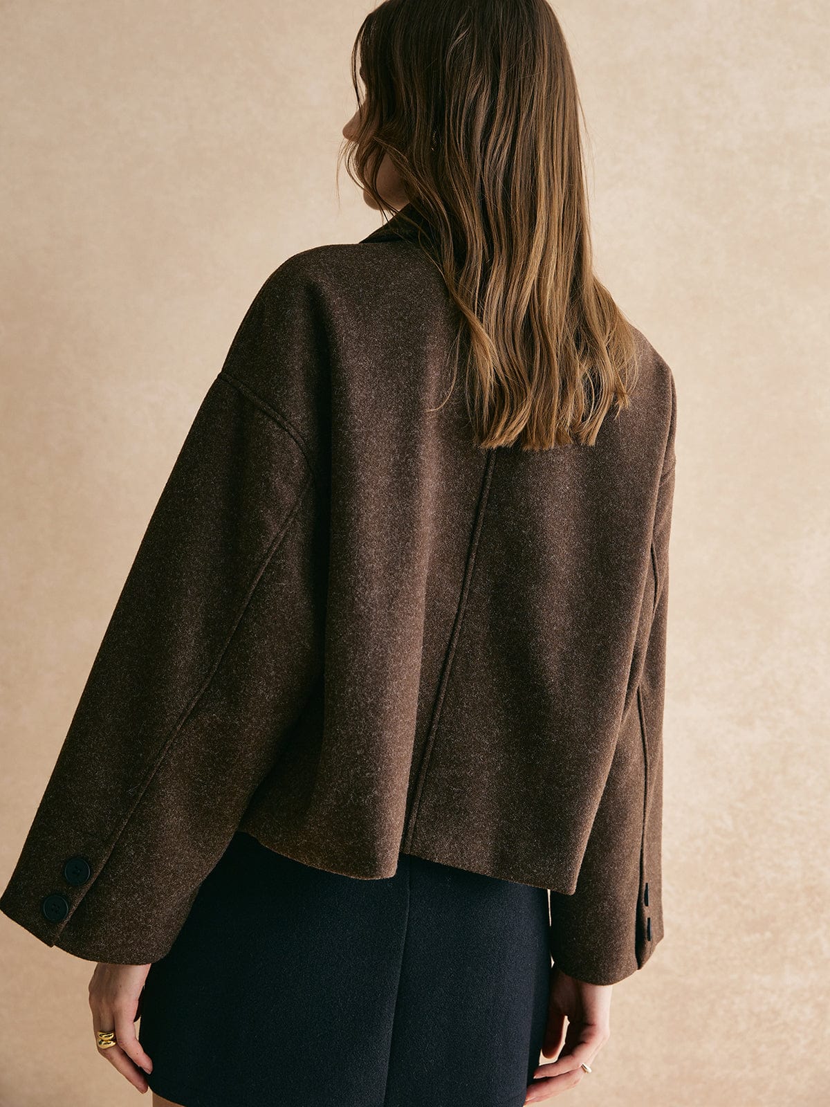 Düğme Kapamalı Tweed Ceket
