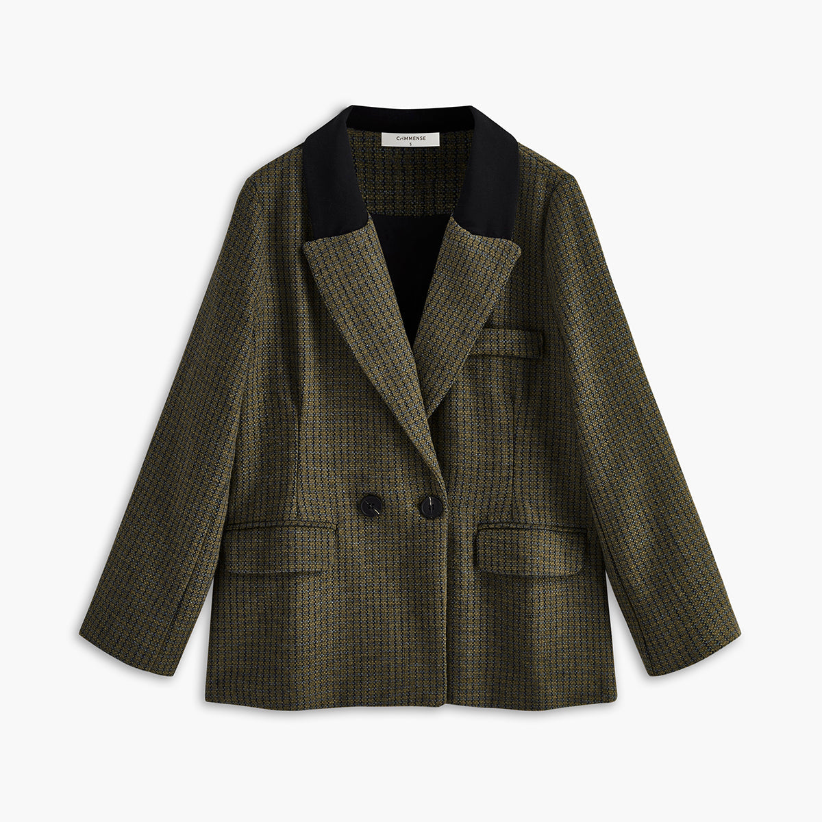 Büyük Boy Tüvit Ekose Blazer