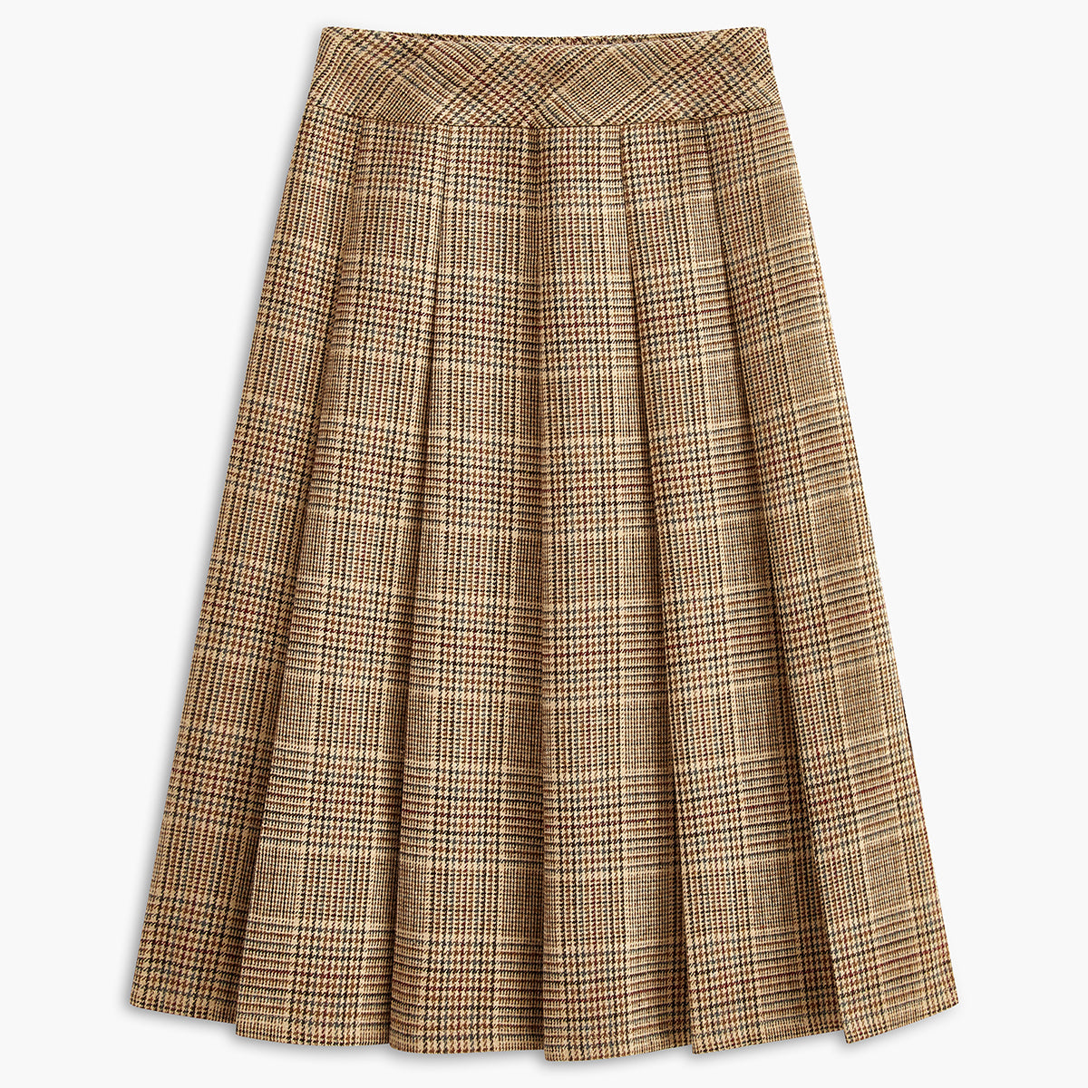 Tweed Pileli Fermuarlı Etek