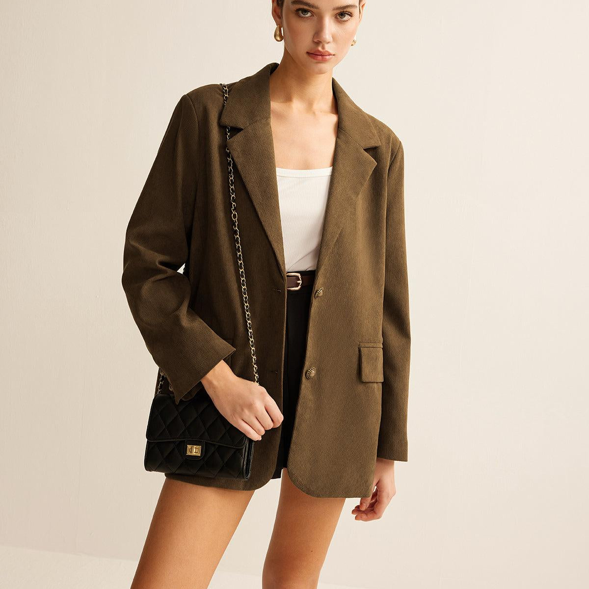 Earth Tone Blazer Ceket