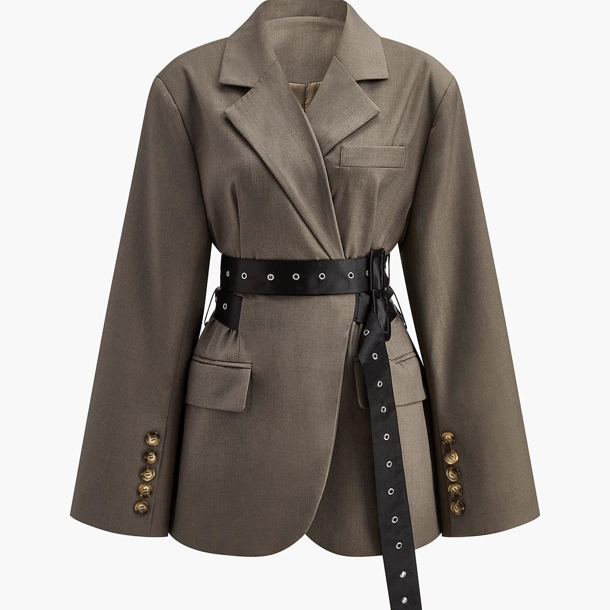 Kemer Detaylı Modern Blazer Ceket