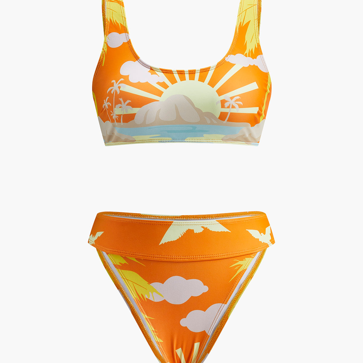 Tropikal Baskılı Bikini Takımı