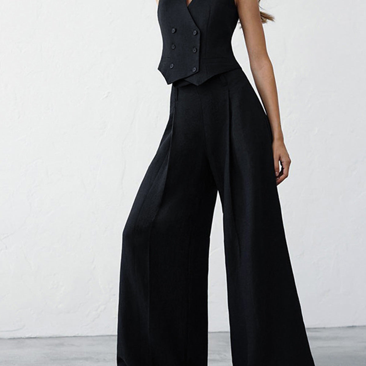 Minimalist Keten İki Parça Pantolon Takımı