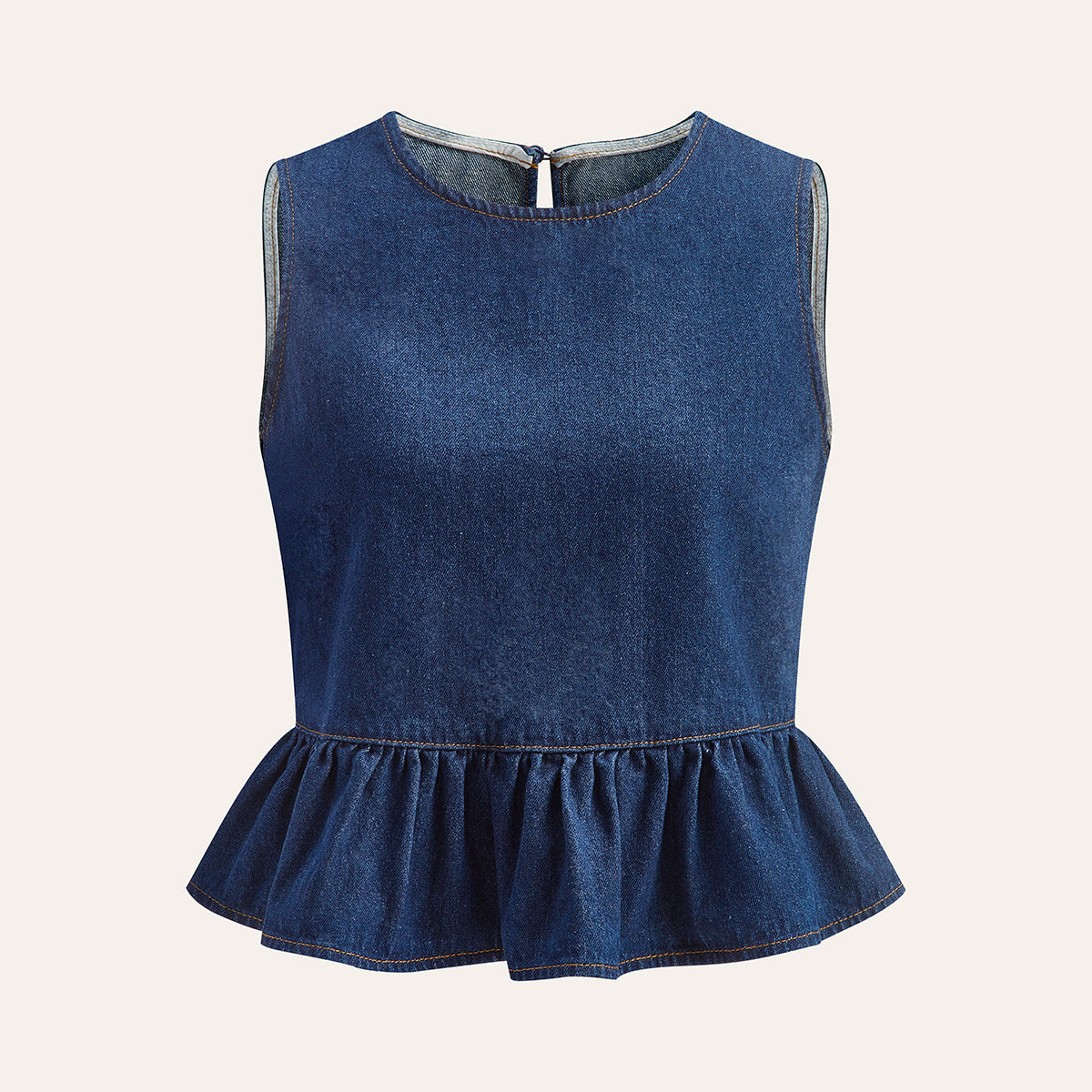 Pamuklu Kot Peplum Üst