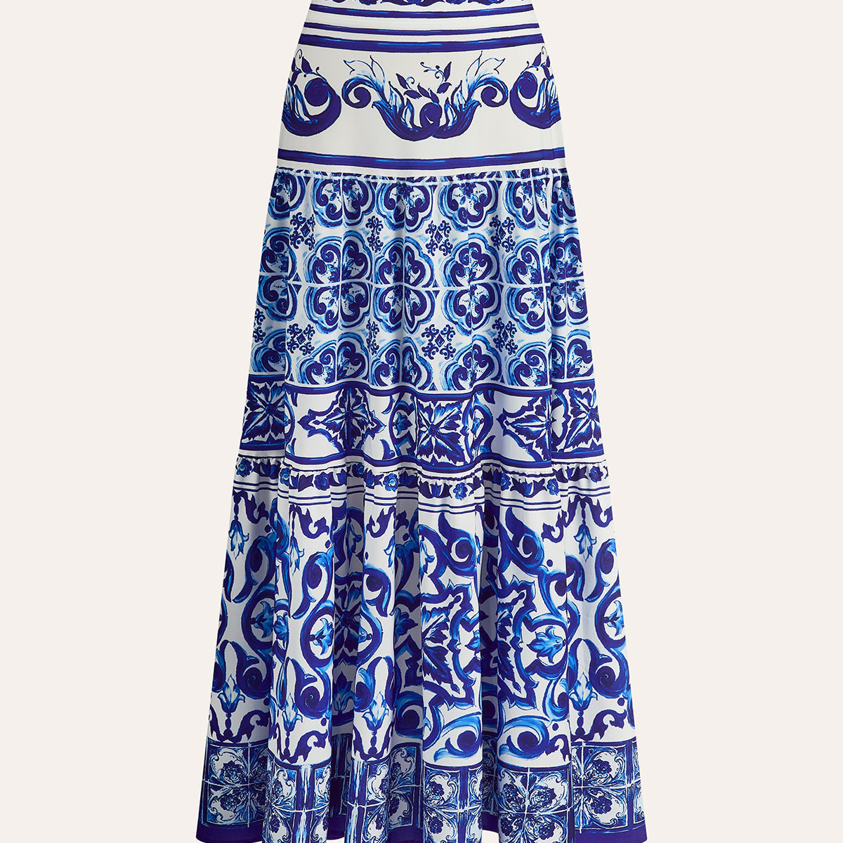 Boho Desenli Saten Etek
