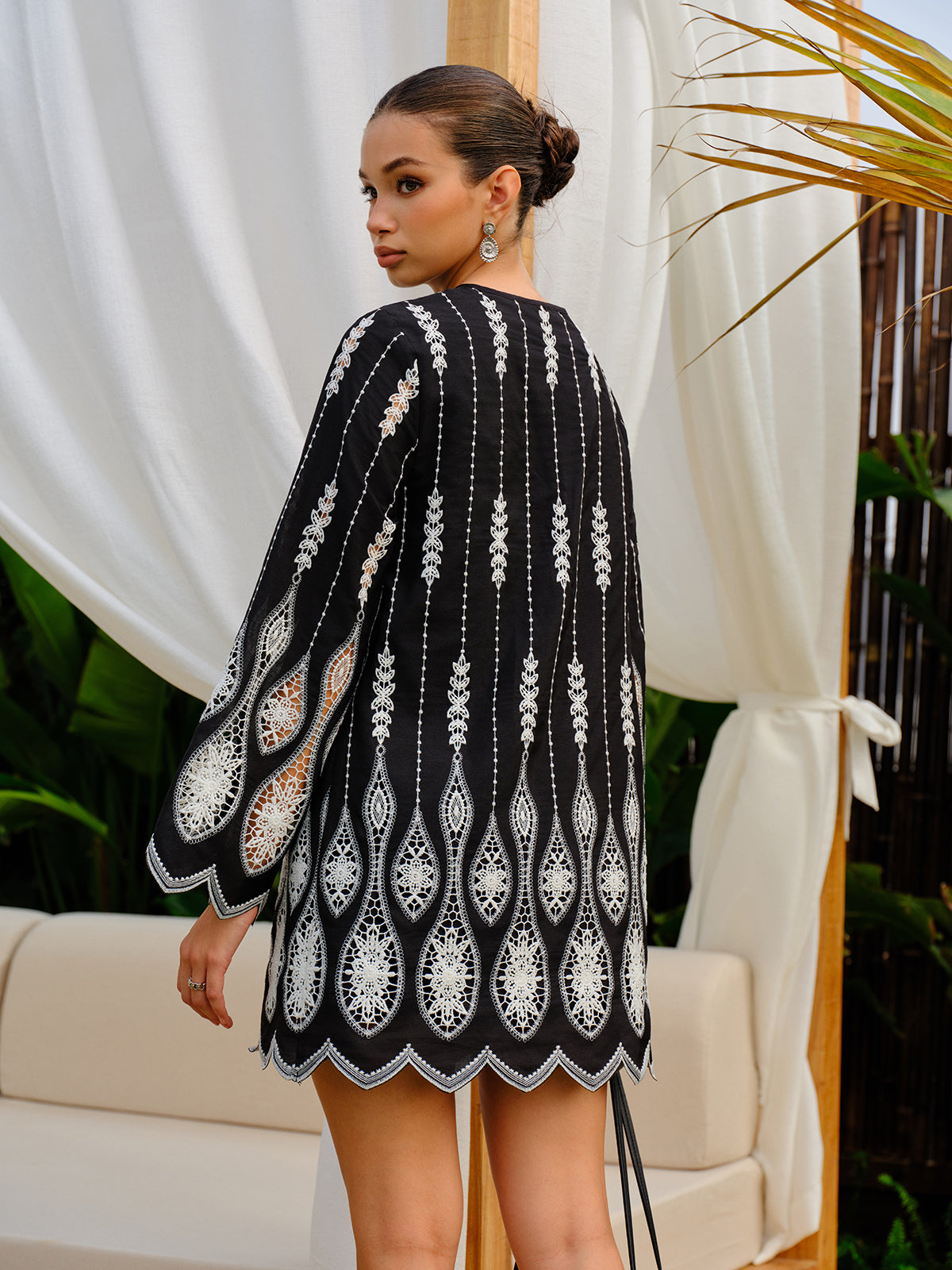 İşlemeli Boho A Kesim Elbise