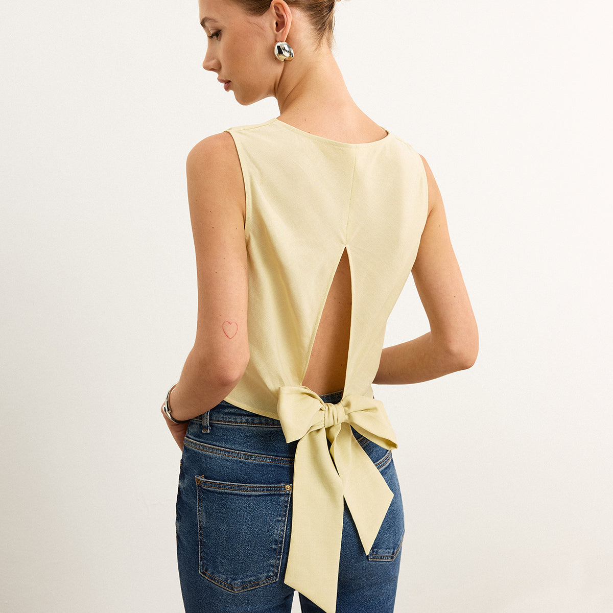 Bağlamalı Fiyonklu Tank Top