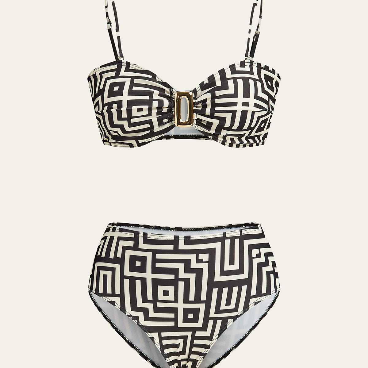 Geometrik Desenli Bikini Takımı