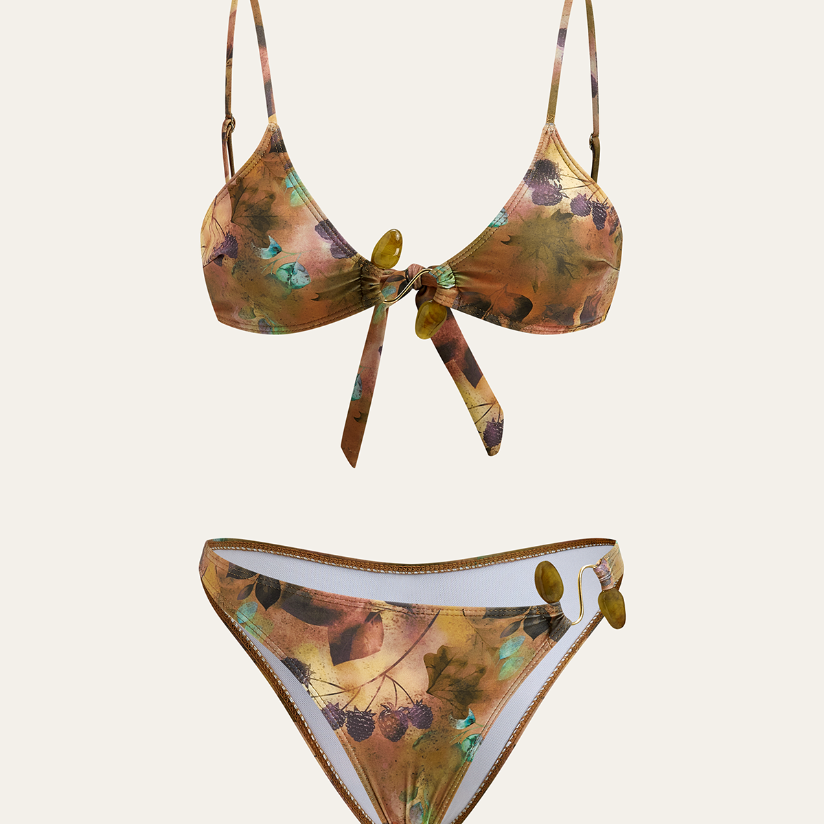 Çiçek Desenli Bikini Takımı