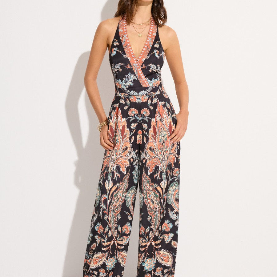 Paisley Baskılı Askılı Tulum