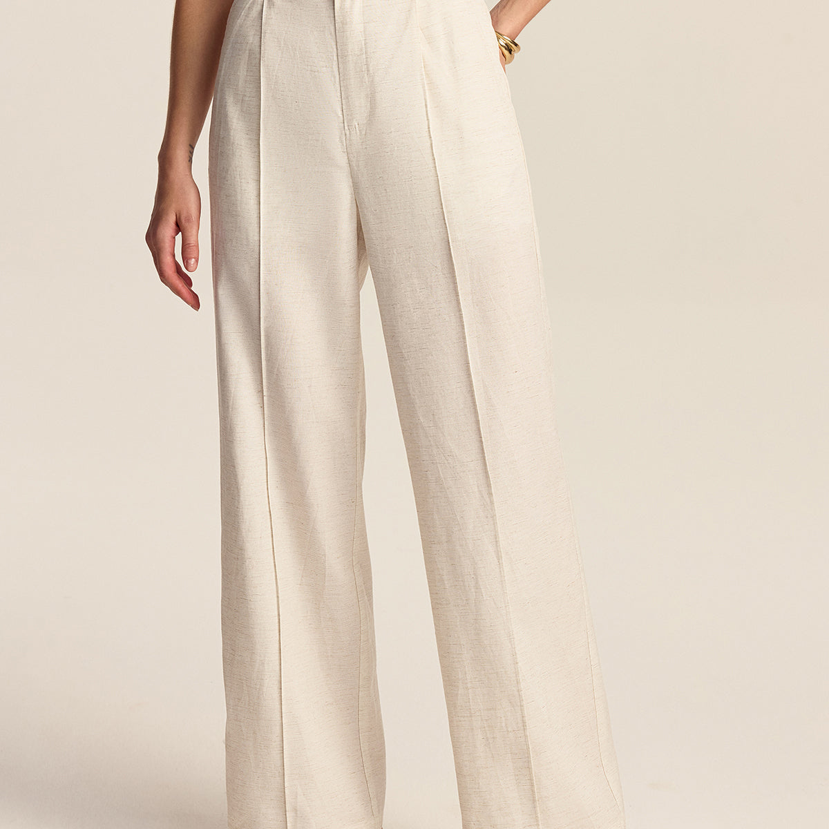 Tencel-Keten Karışımlı Pantolon