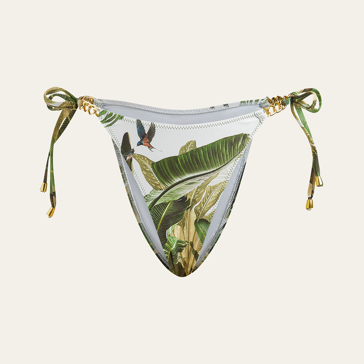 Baskılı Zincir Bağlamalı Bikini Altı