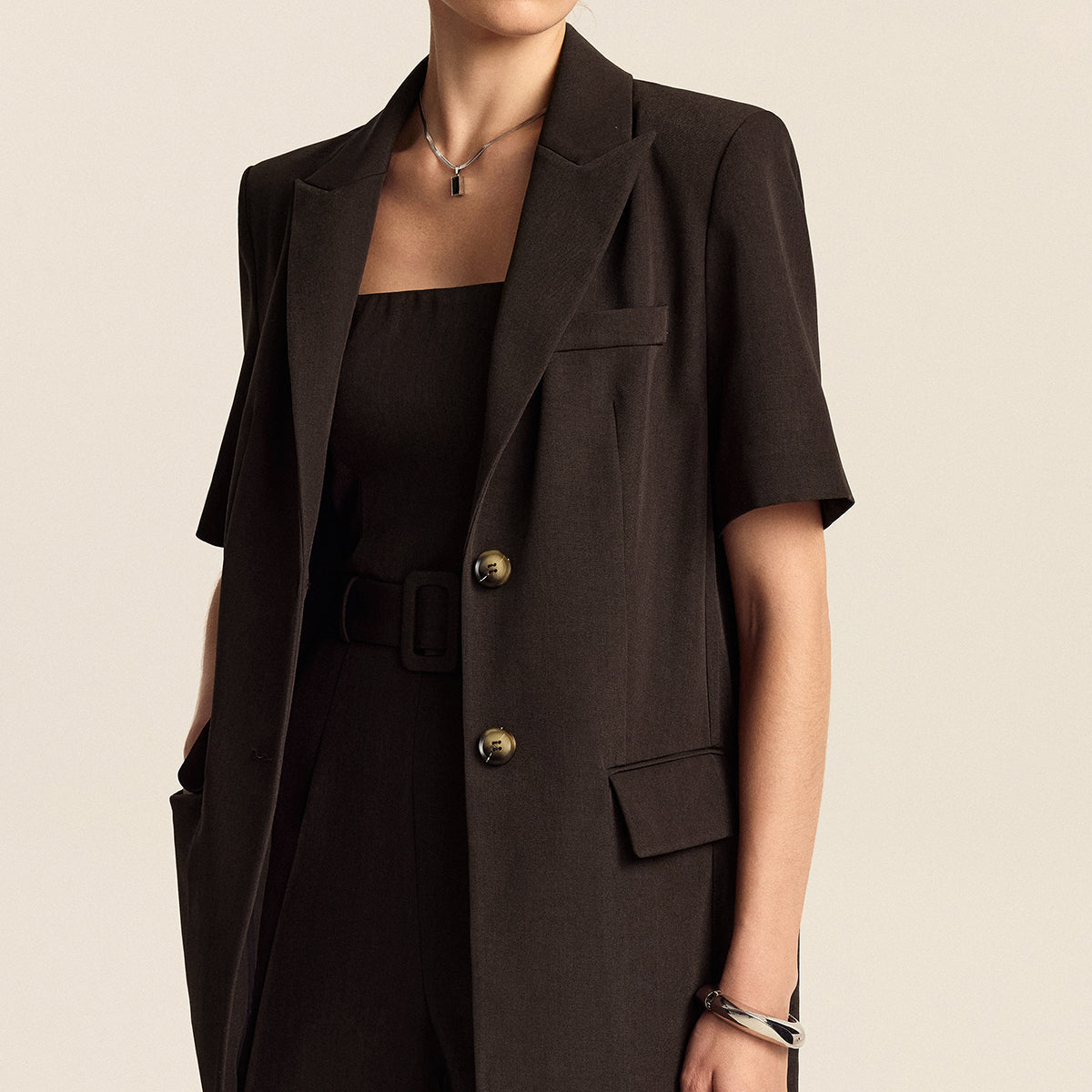 Büyük Erkek Kısa Kollu Blazer