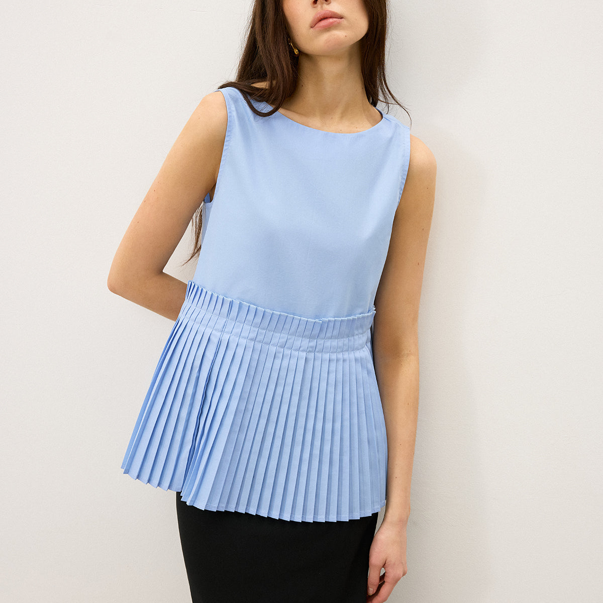 Pileli Etekli Tank Top