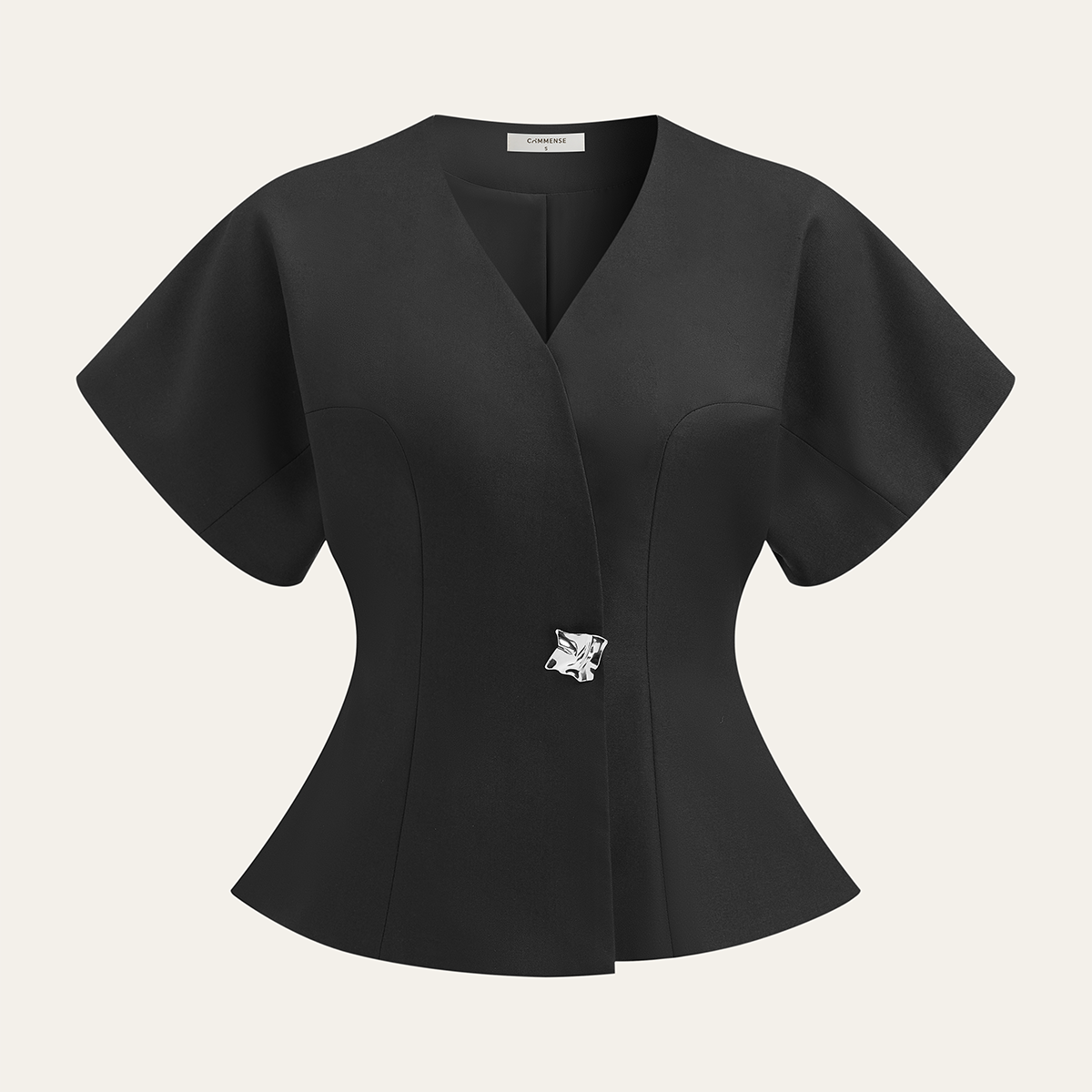 V Yaka Peplum Üst