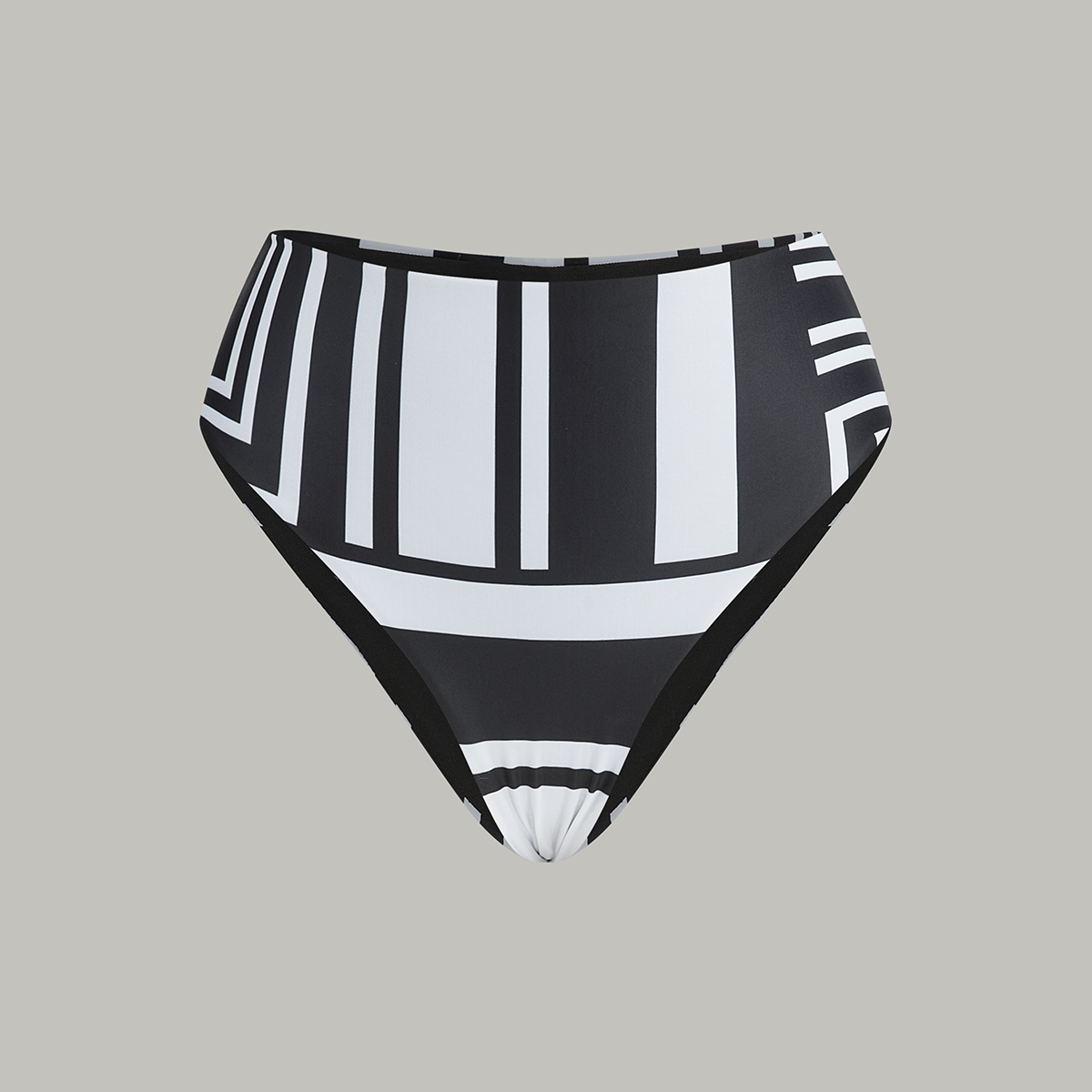 Geometrik Desenli Yüksek Belli Bikini Altı