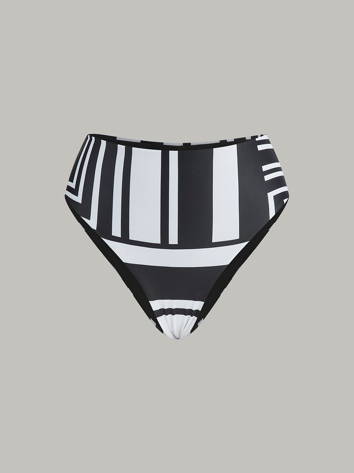 Geometrik Desenli Yüksek Belli Bikini Altı