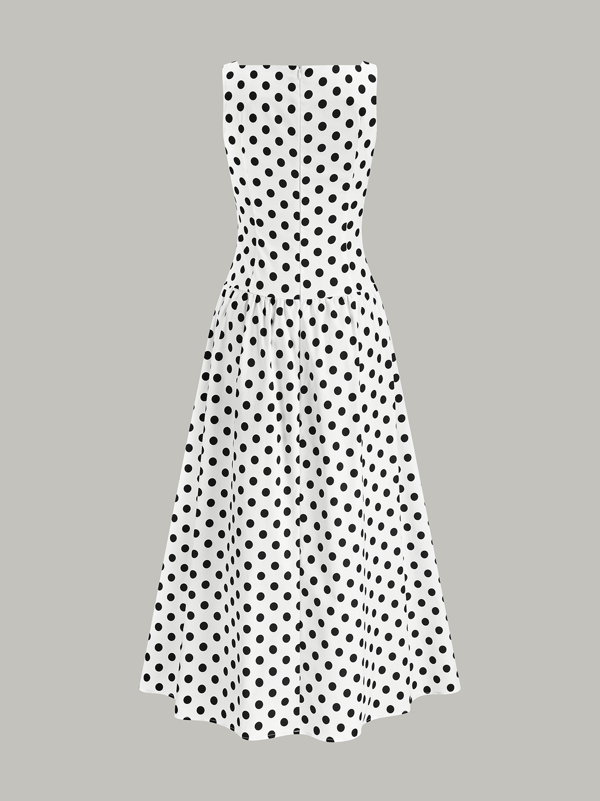 Polka Dot Kolsuz Midi Elbise
