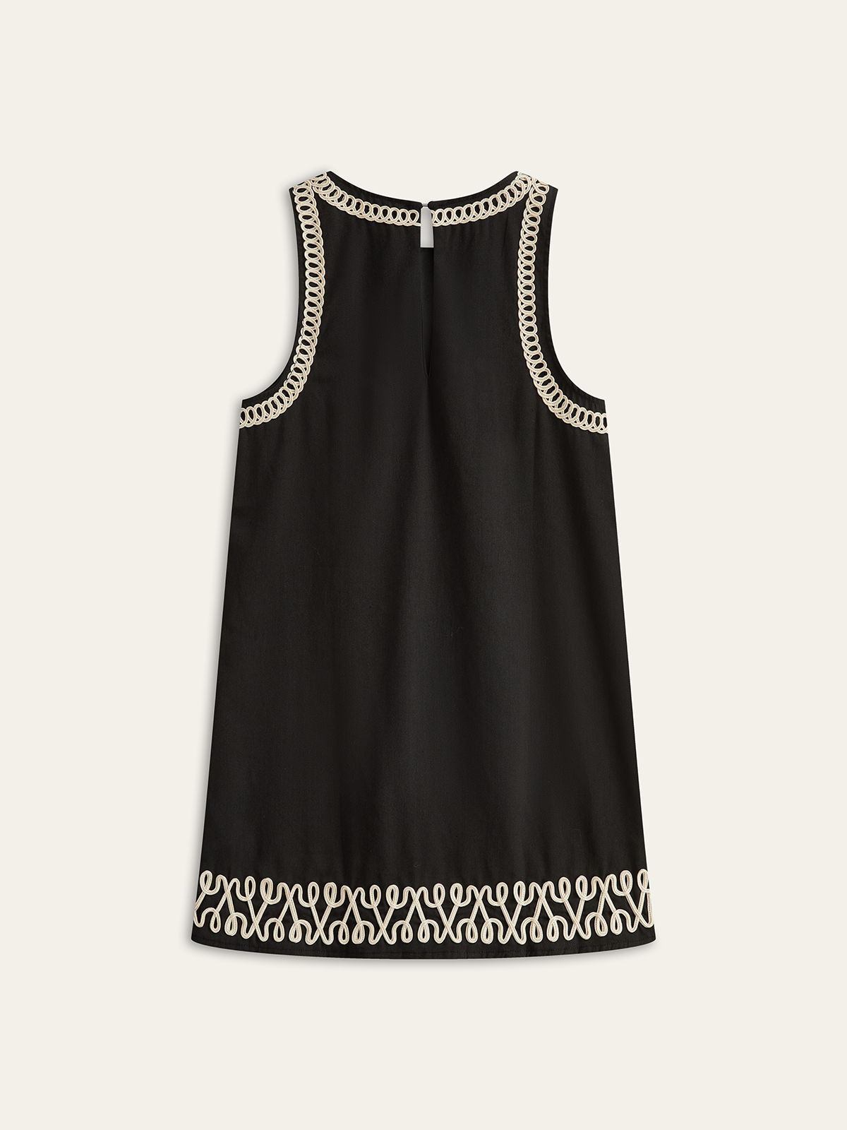 Kolsuz Nakışlı Mini Elbise