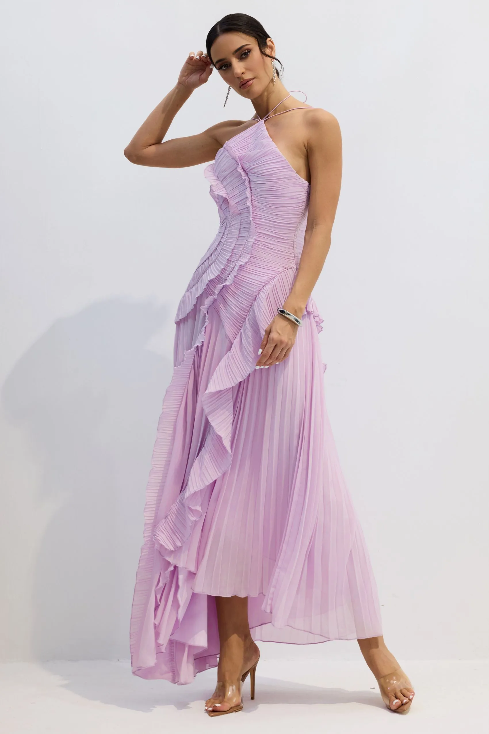 Lorine Nina Halter Yaka Midi Elbise