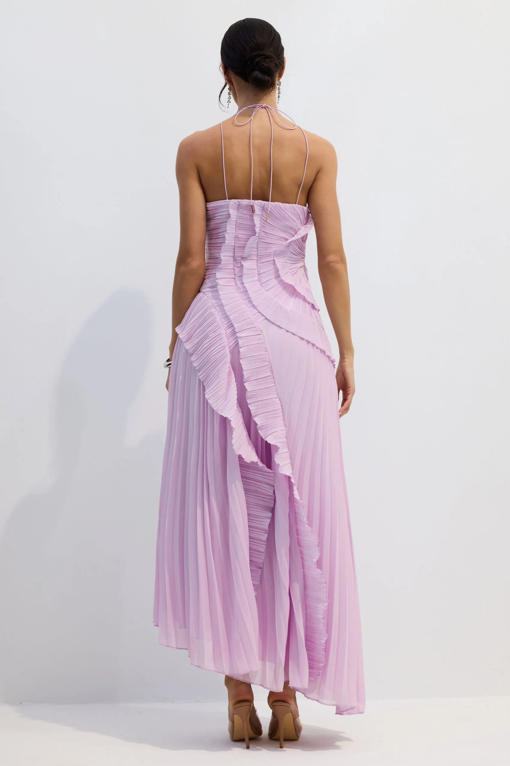 Lorine Nina Halter Yaka Midi Elbise