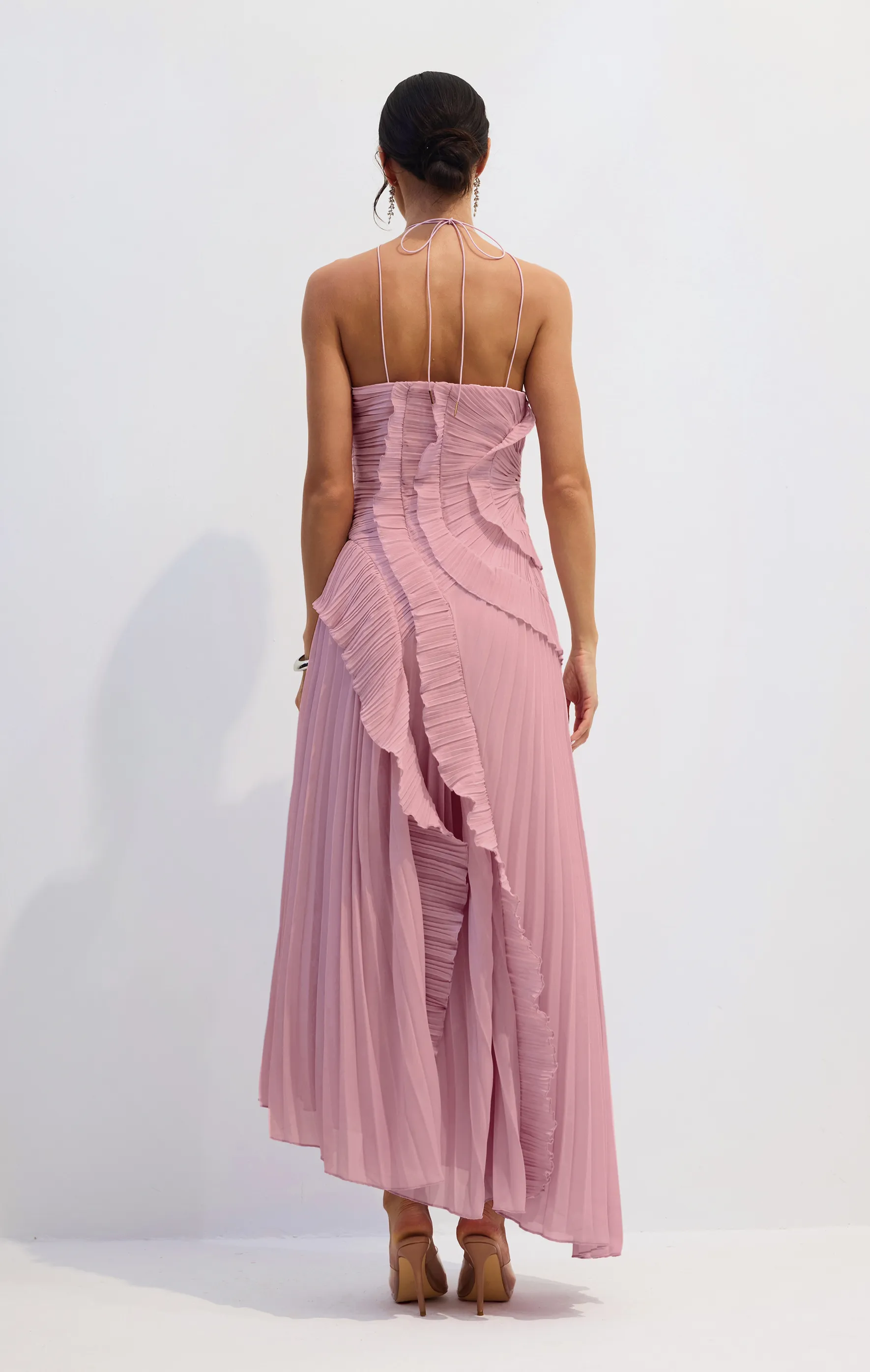 Lorine Nina Halter Yaka Midi Elbise
