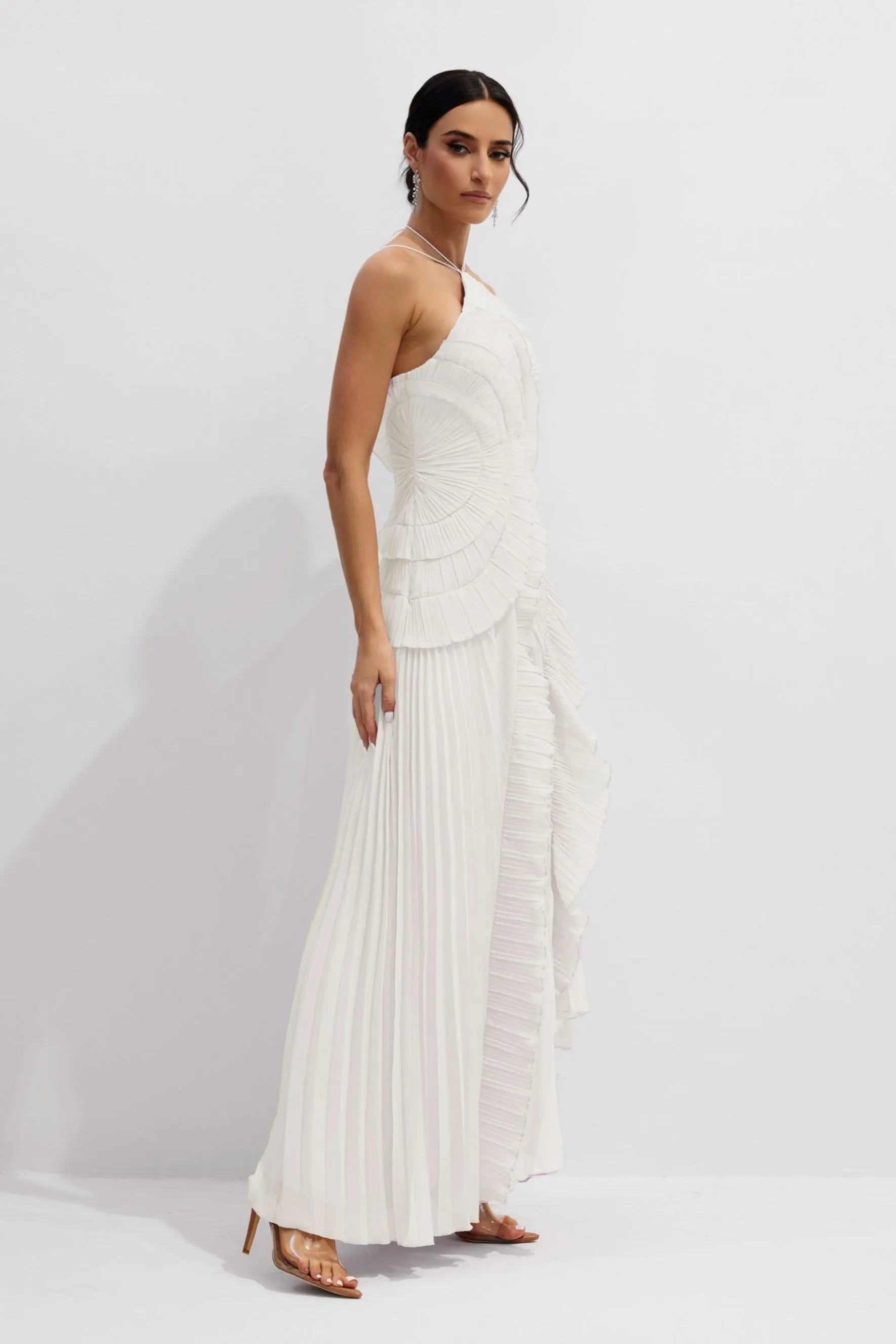 Lorine Nina Halter Yaka Midi Elbise