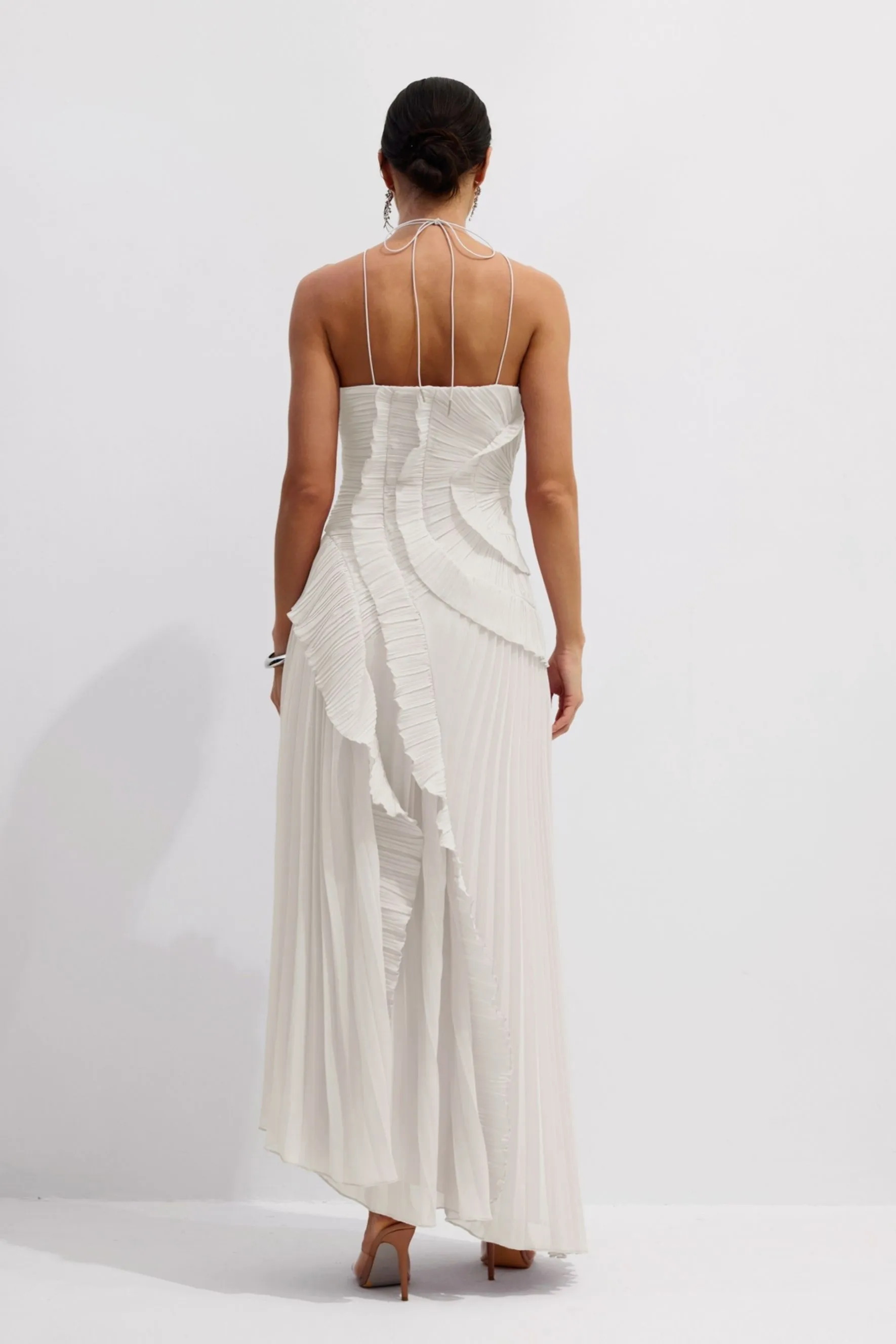 Lorine Nina Halter Yaka Midi Elbise