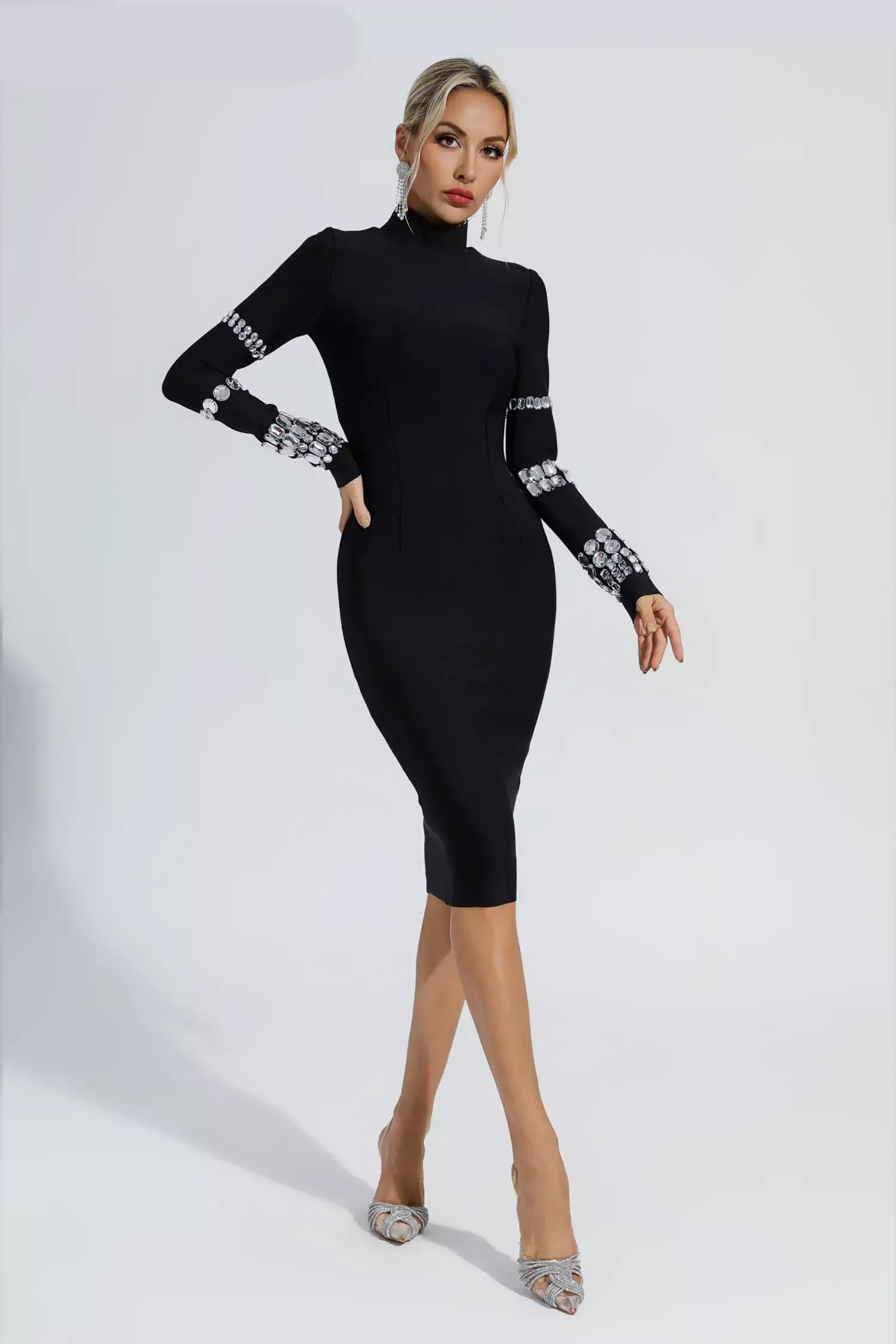 Diamond Bandaj Midi Elbise