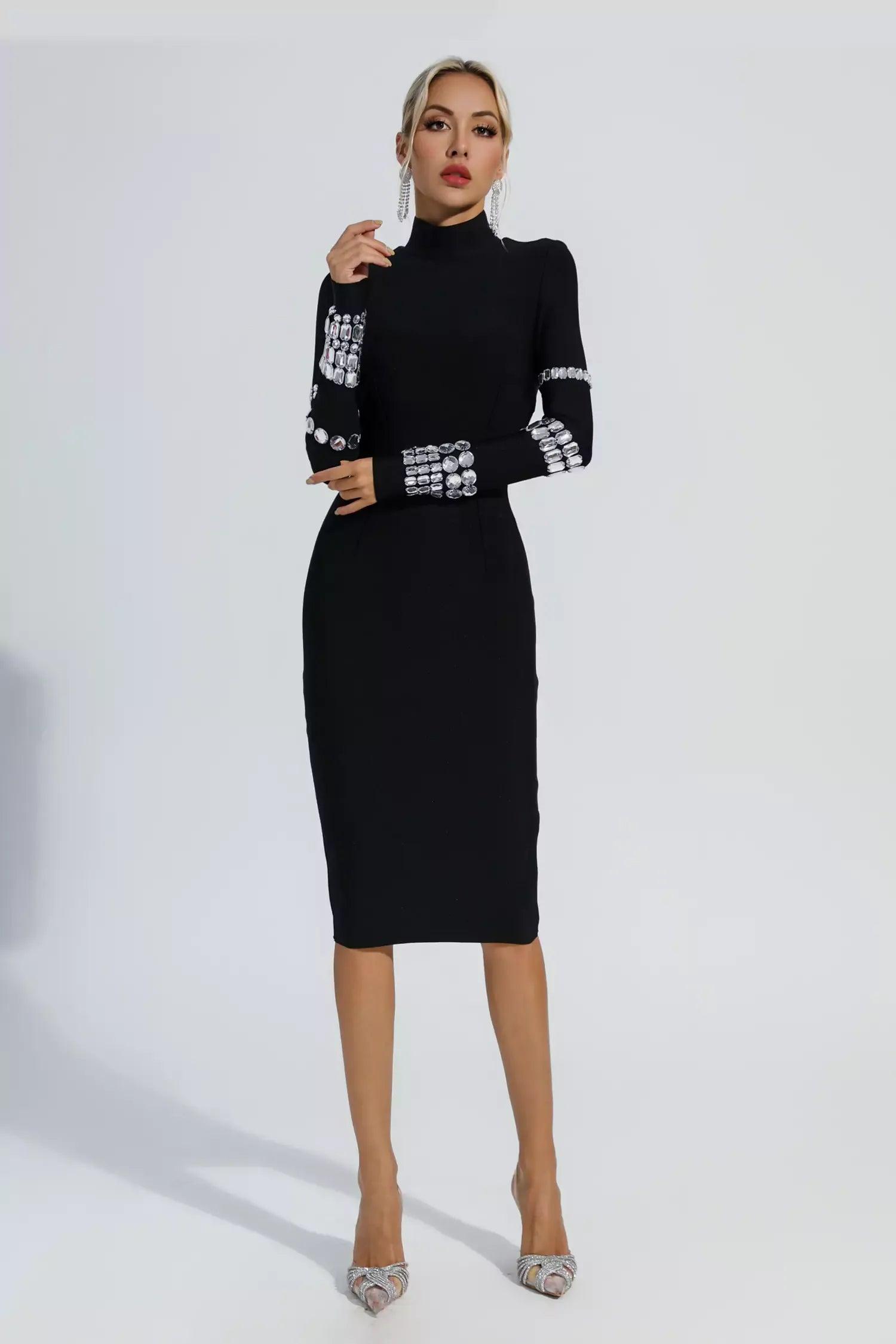Diamond Bandaj Midi Elbise
