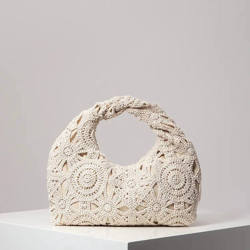 Boho Dantel Örgü Omuz Çantası