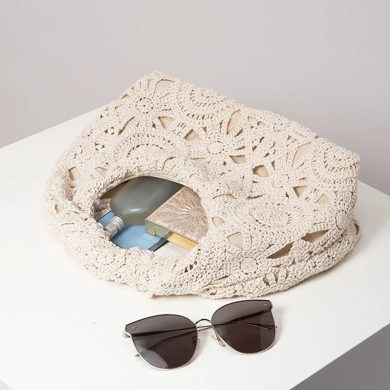 Boho Dantel Örgü Omuz Çantası