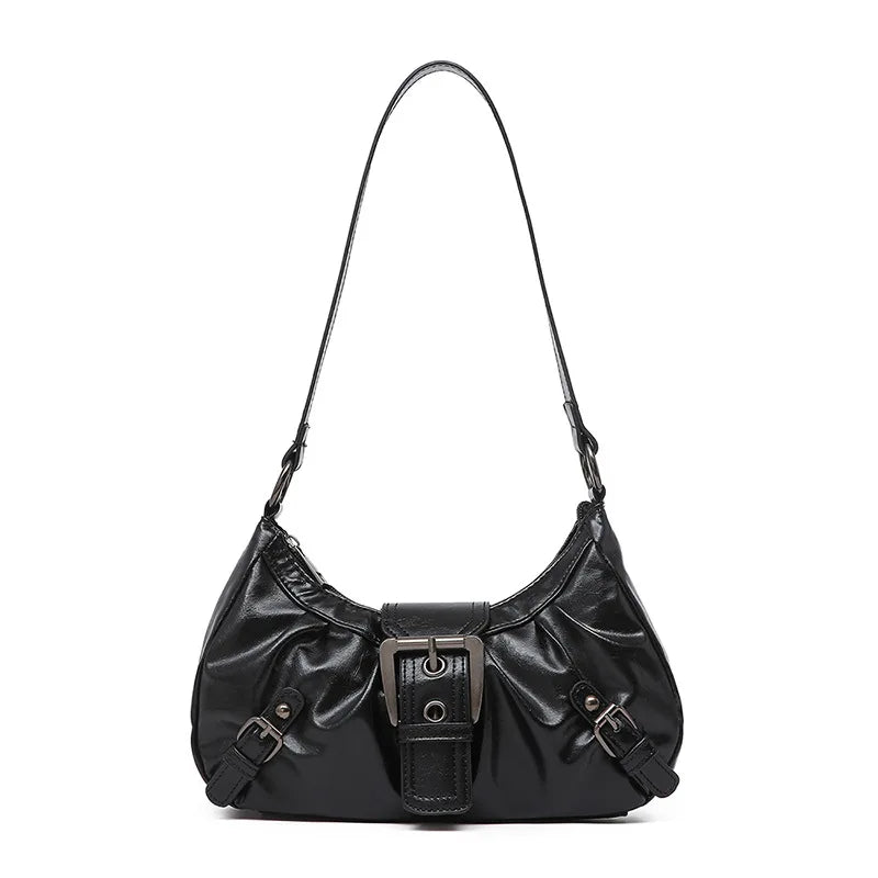 Retro Pileli Hobo Omuz Çantası