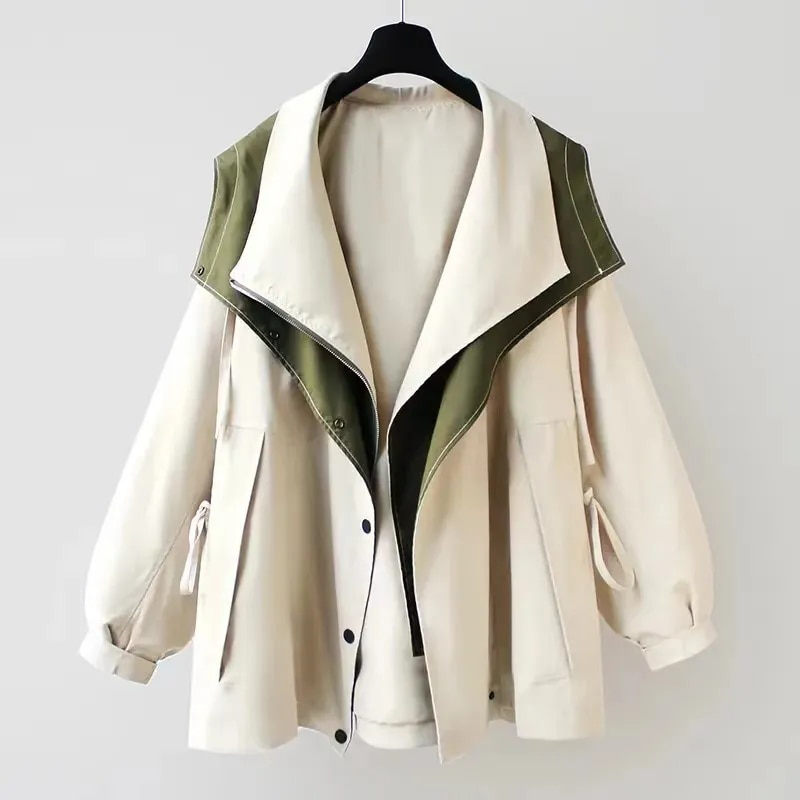 Çift Renk Oversize Ceket